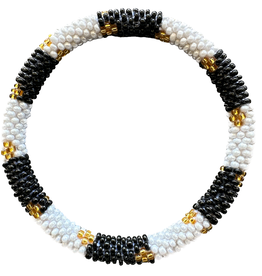Maison Kizo Maison Kizo, Bracelet Népalais, or/noir/blanc