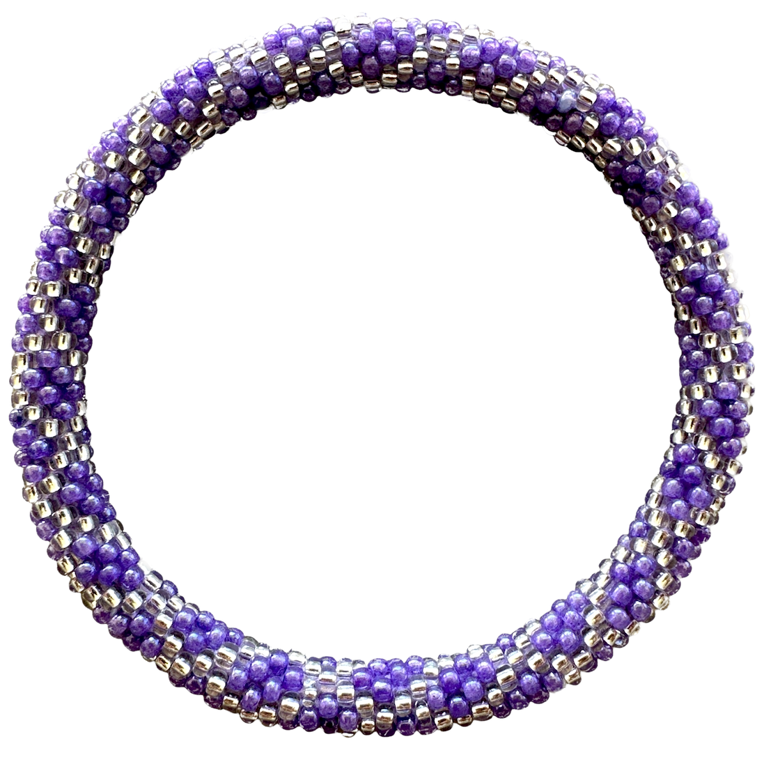 Maison Kizo Maison Kizo, Bracelet Népalais, violet/argent