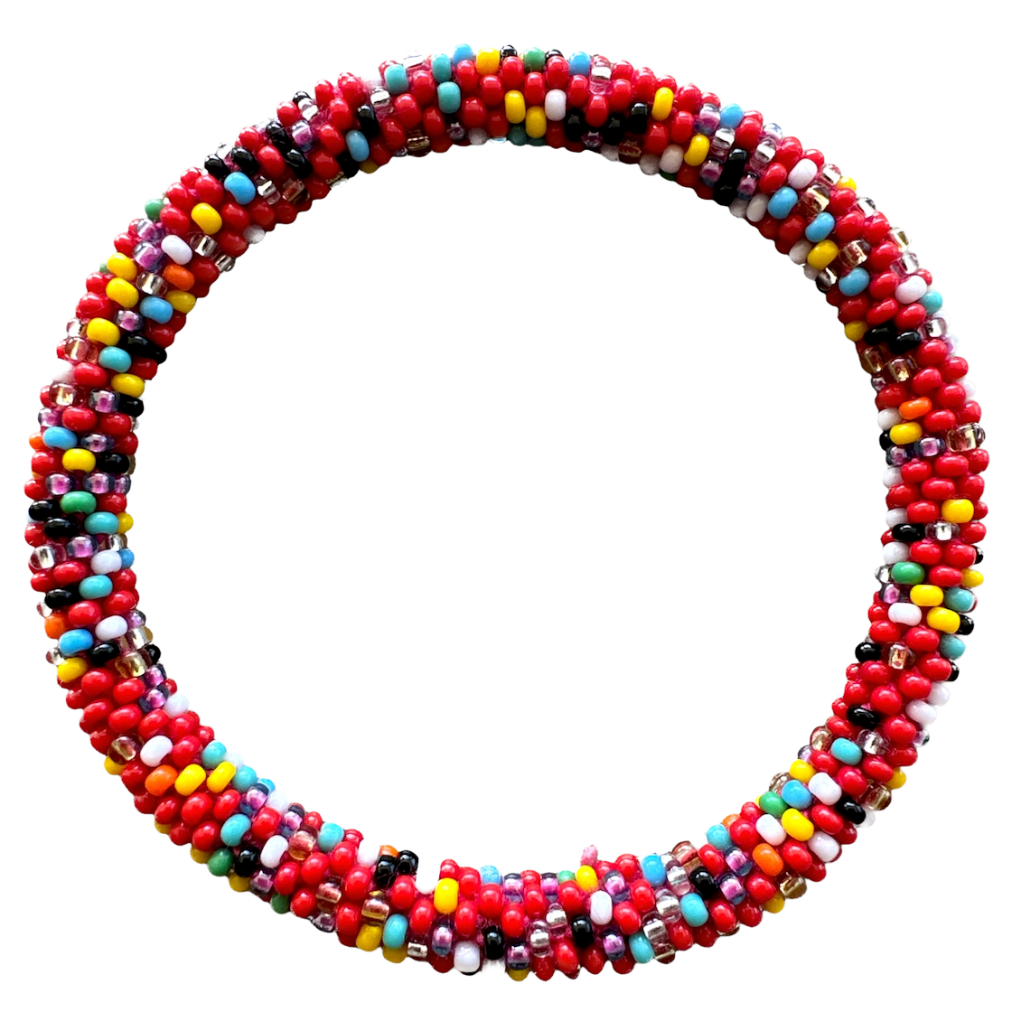 Maison Kizo Maison Kizo, Bracelet Népalais, rouge/multi couleur