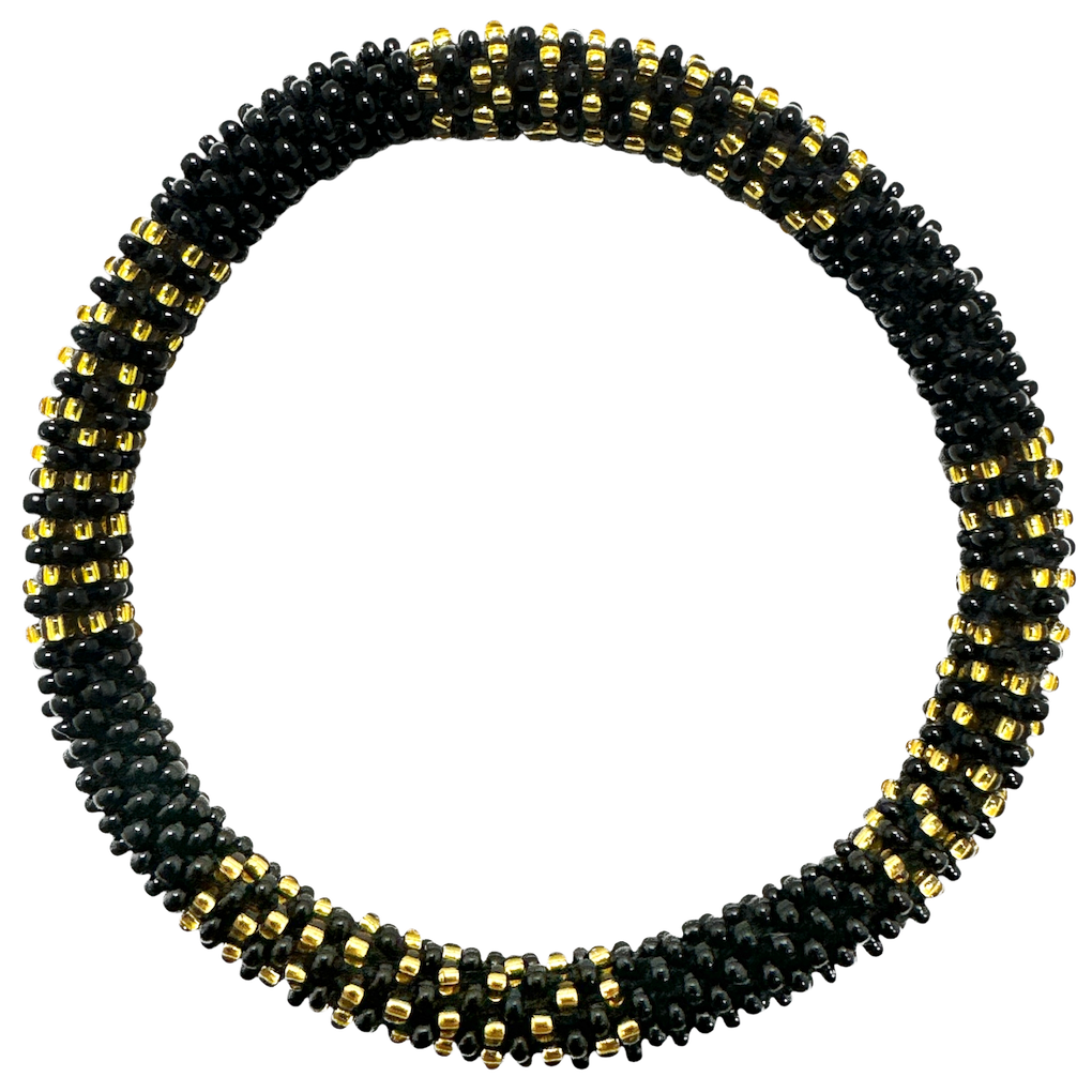 Maison Kizo Maison Kizo, Bracelet Népalais, noir/or