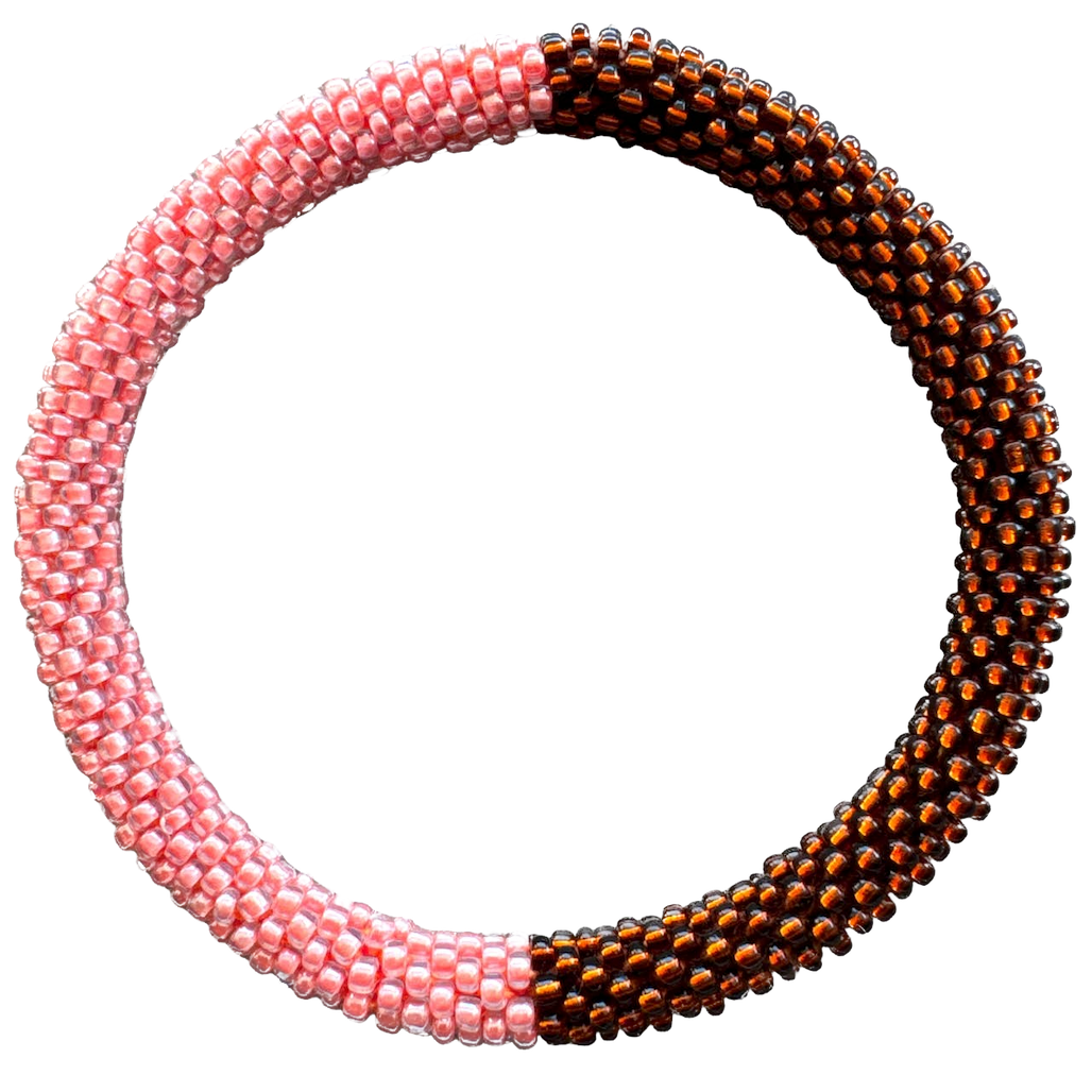 Maison Kizo Maison Kizo, Bracelet Népalais, brun/rose