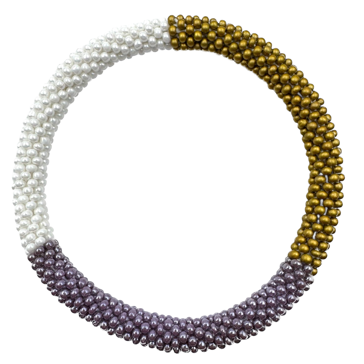 Maison Kizo Maison Kizo, Bracelet Népalais, jaune/blanc/violet