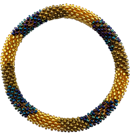 Maison Kizo Maison Kizo, Bracelet Népalais, bronze/or/émeraude