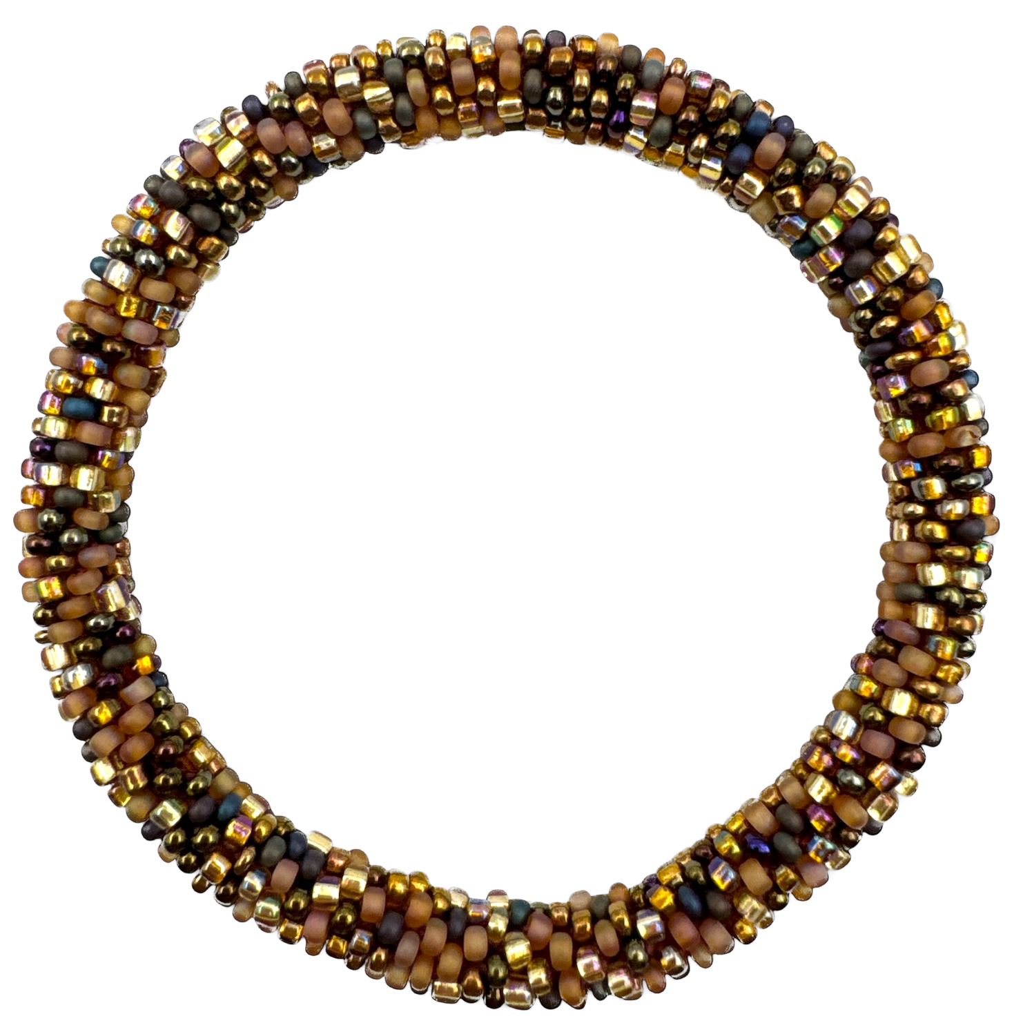 Maison Kizo Maison Kizo, Bracelet Népalais, marron/or/cuivre multi