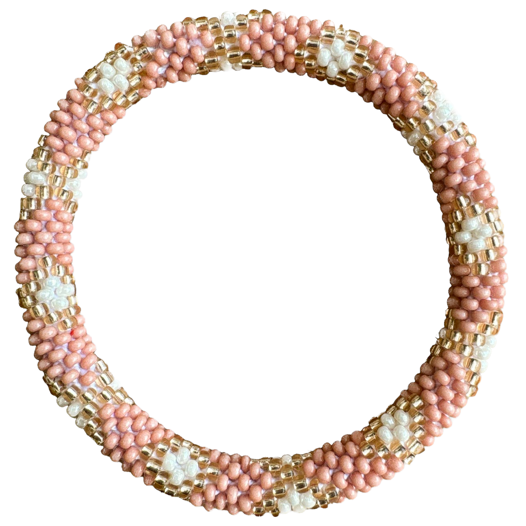 Maison Kizo Maison Kizo, Bracelet Népalais, saumon/blanc