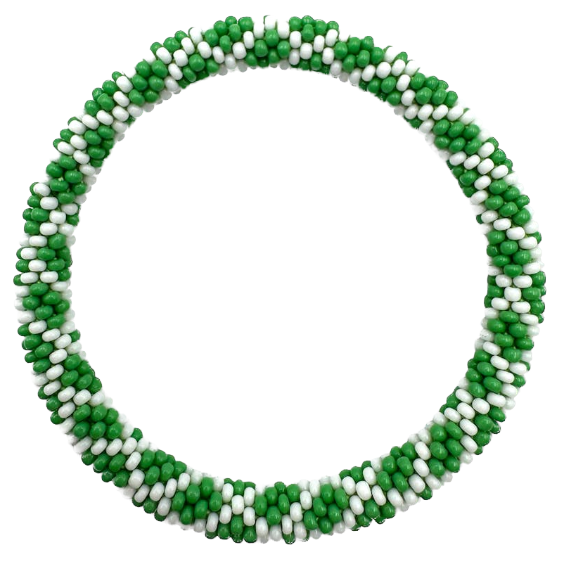 Maison Kizo Maison Kizo, Bracelet Népalais, herbe/blanc