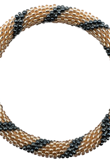 Maison Kizo Maison Kizo, Bracelet Népalais, or/gris stripe