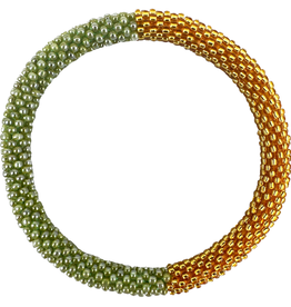 Maison Kizo Maison Kizo, Bracelet Népalais, vert clair/or