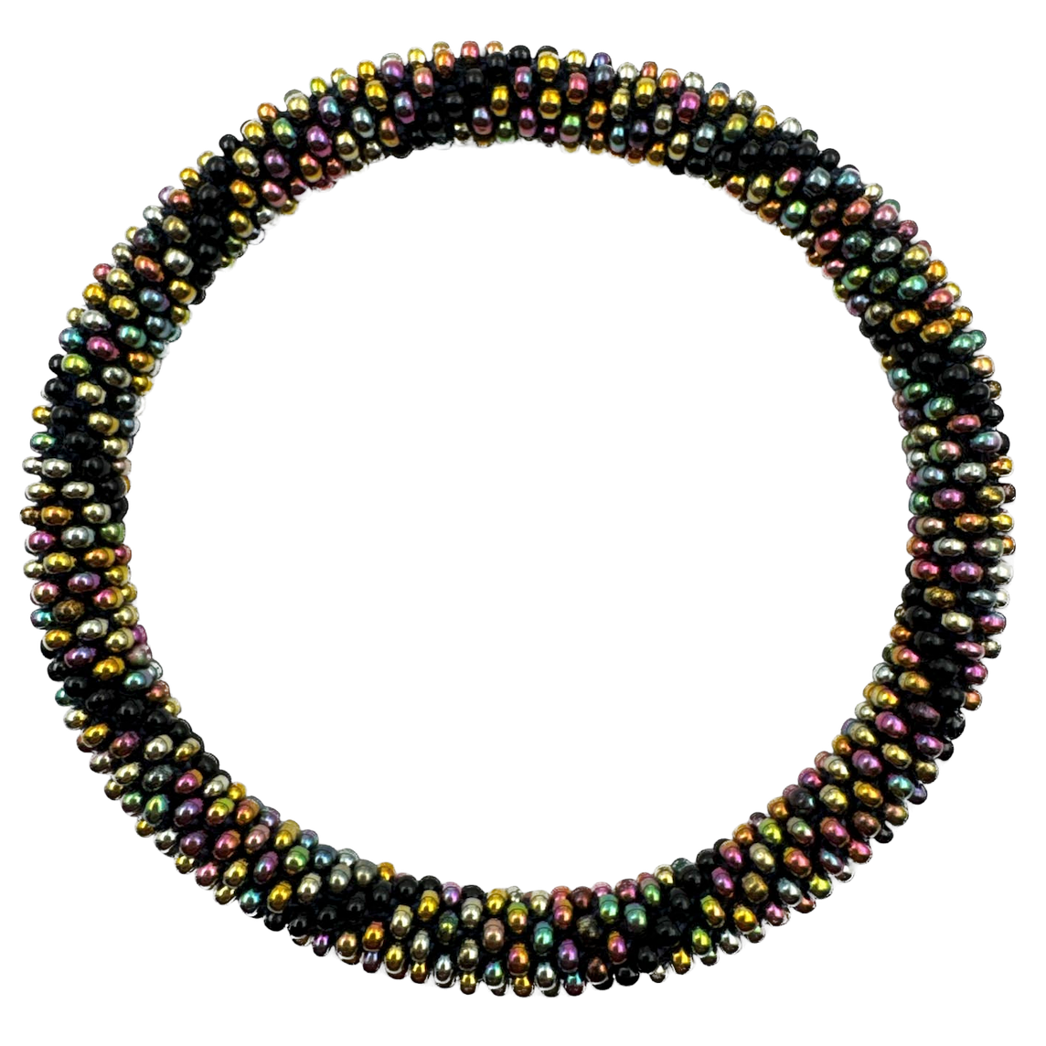 Maison Kizo Maison Kizo, Bracelet Népalais, arc-en-ciel/noir