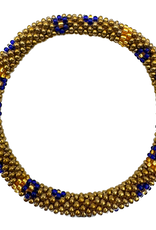 Maison Kizo Maison Kizo, Bracelet Népalais, bronze/fleurs bleus