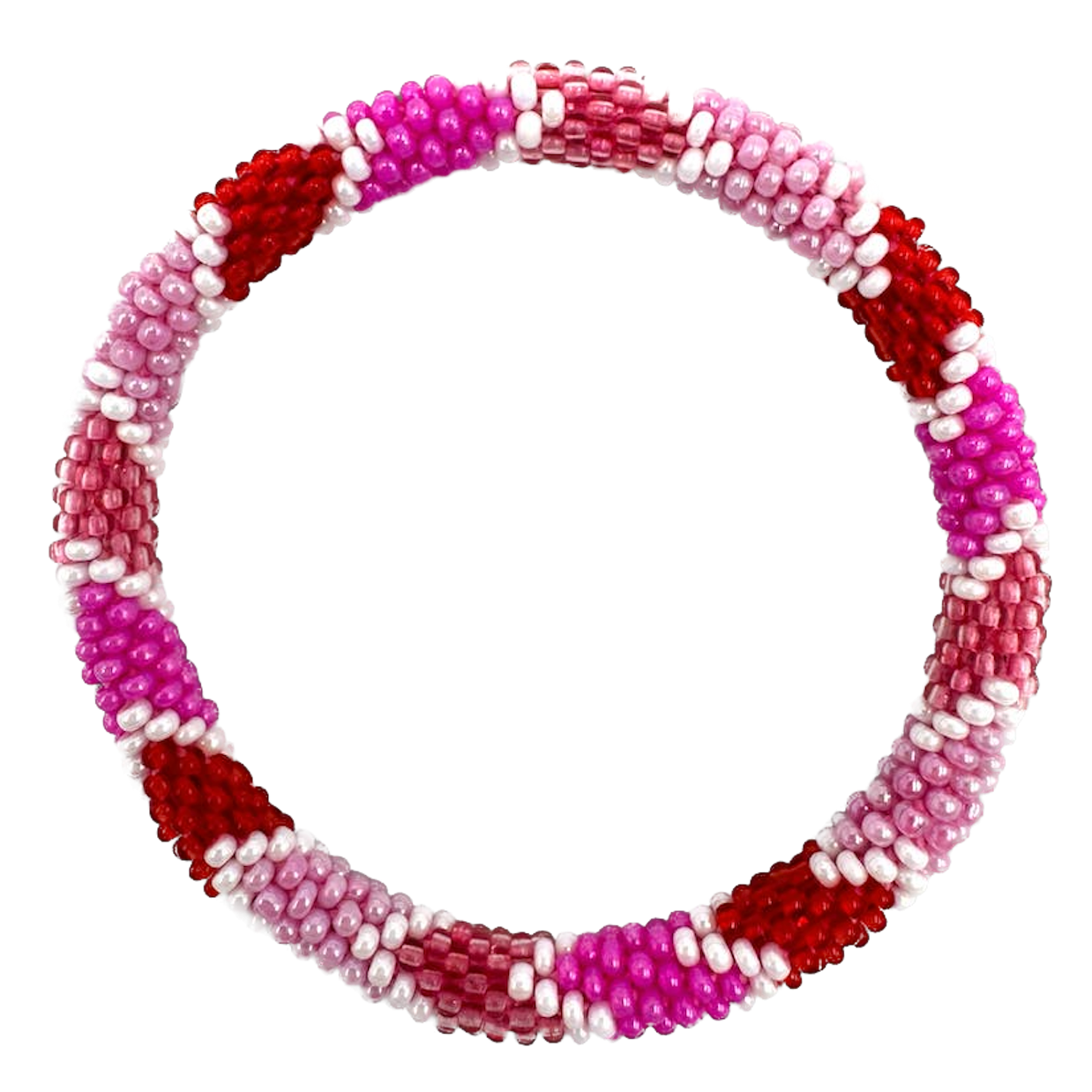 Maison Kizo Kizo, Bracelet Népalais, pink/rouge
