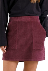 Dedicated Dedicated, Majorna Corduroy Skirt, fig red, S