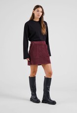 Dedicated Dedicated, Majorna Corduroy Skirt, fig red, XS