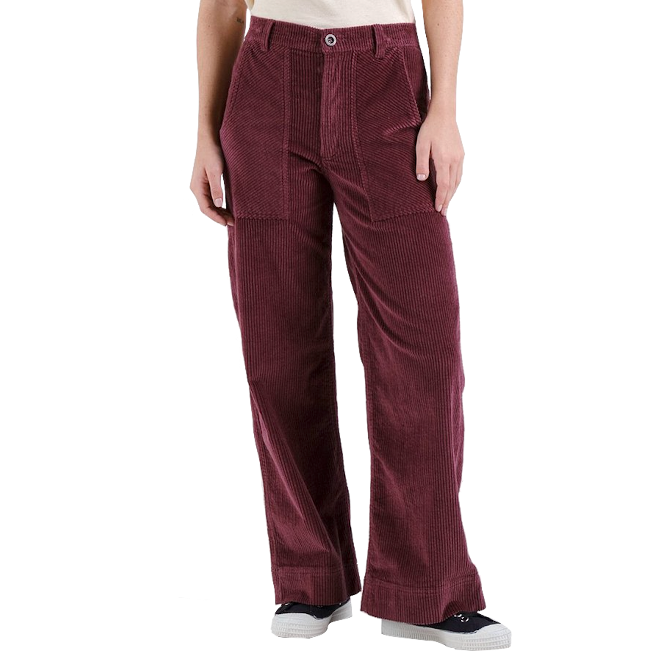 Dedicated Dedicated, Workwear Pants Vara Corduroy, fig red, M