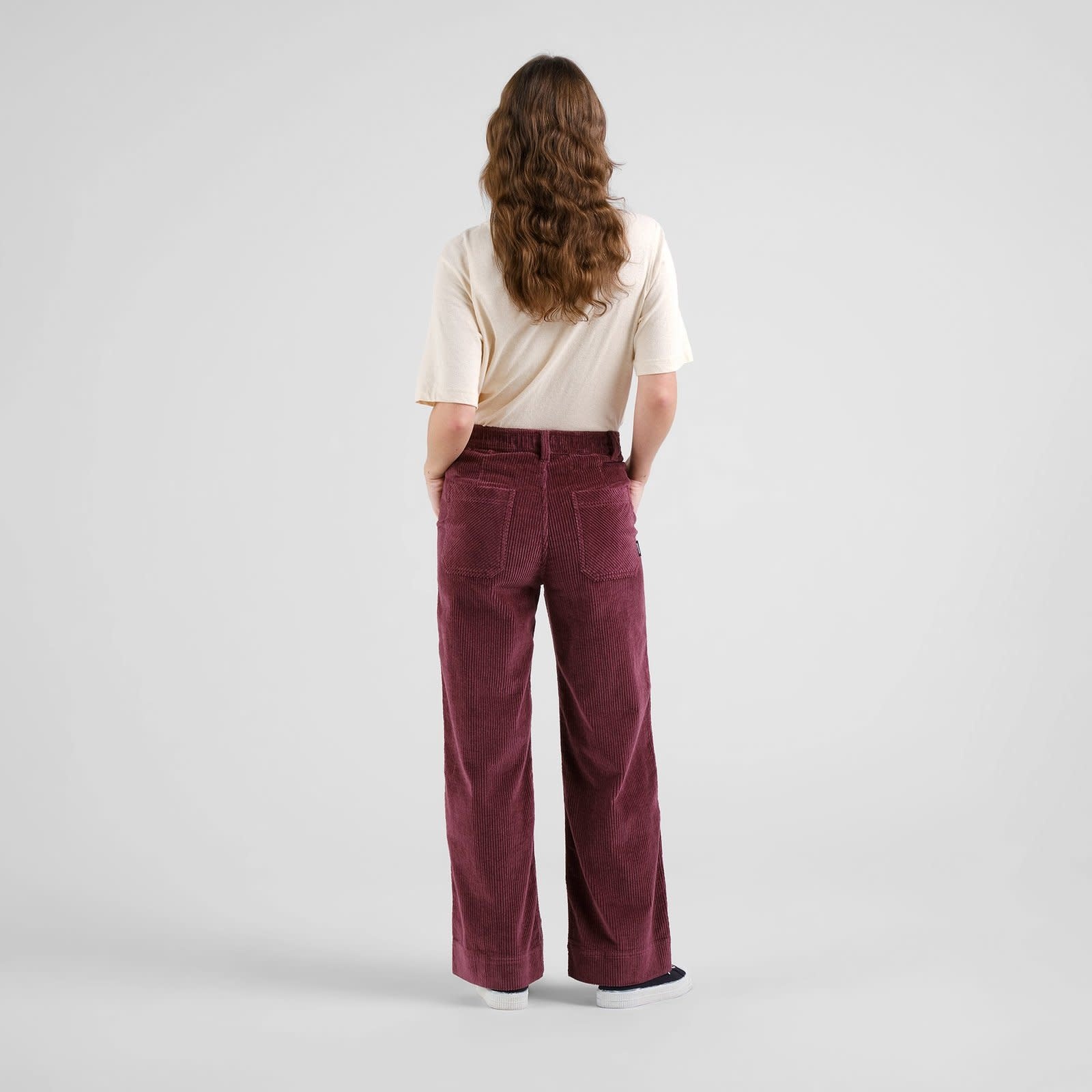 Dedicated Dedicated, Workwear Pants Vara Corduroy, fig red, M