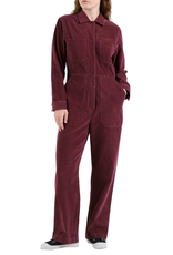 Dedicated Dedicated, Docksta Corduroy Overall, fig red, S