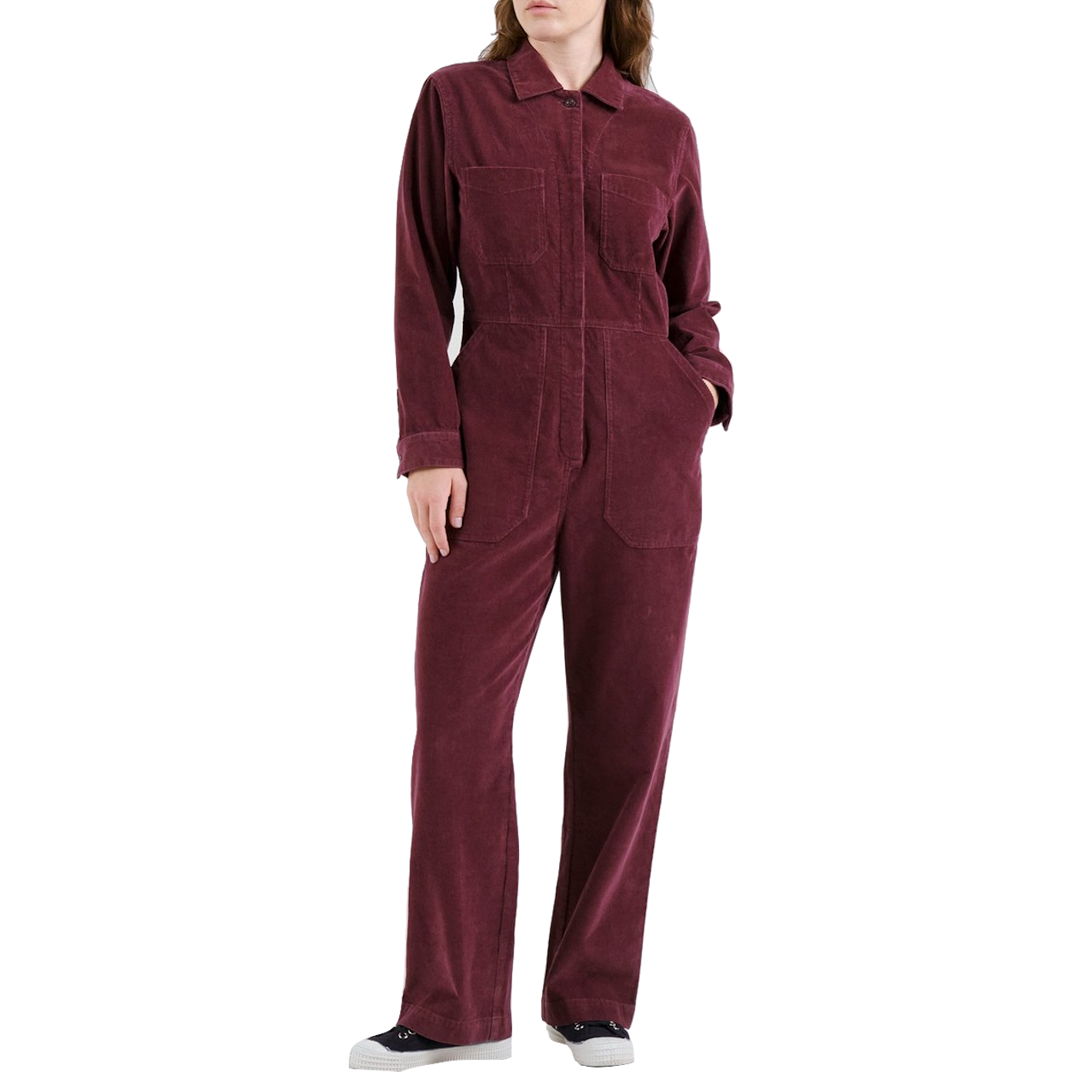 Dedicated Dedicated, Docksta Corduroy Overall, fig red, XS