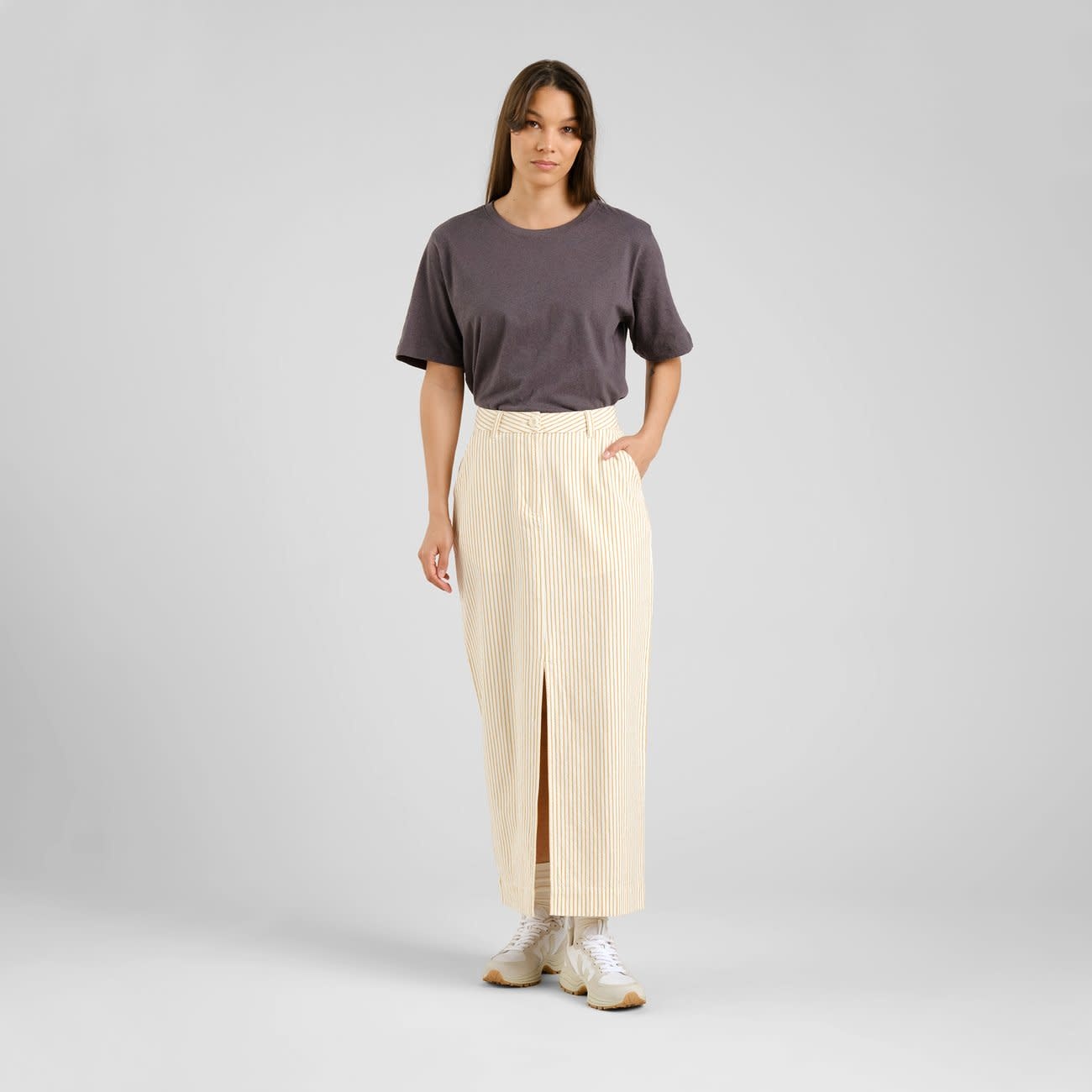 Dedicated Dedicated, Finsta Work Stripe, yellow, XS