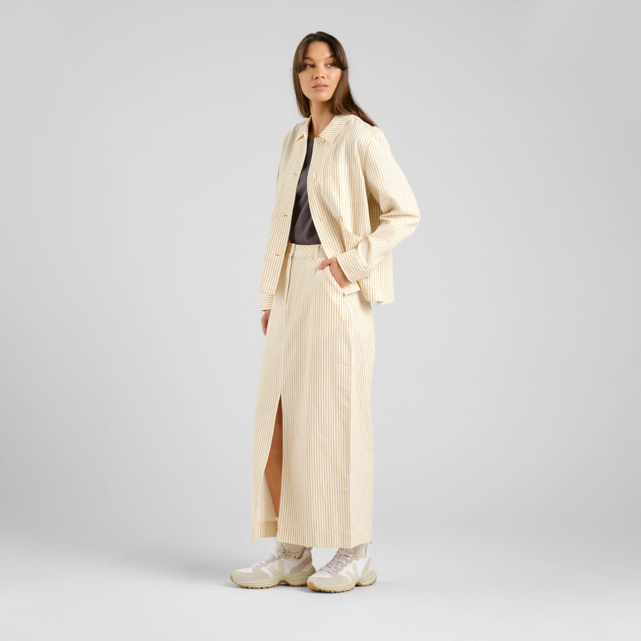 Dedicated Dedicated, Finsta Work Stripe, yellow, M