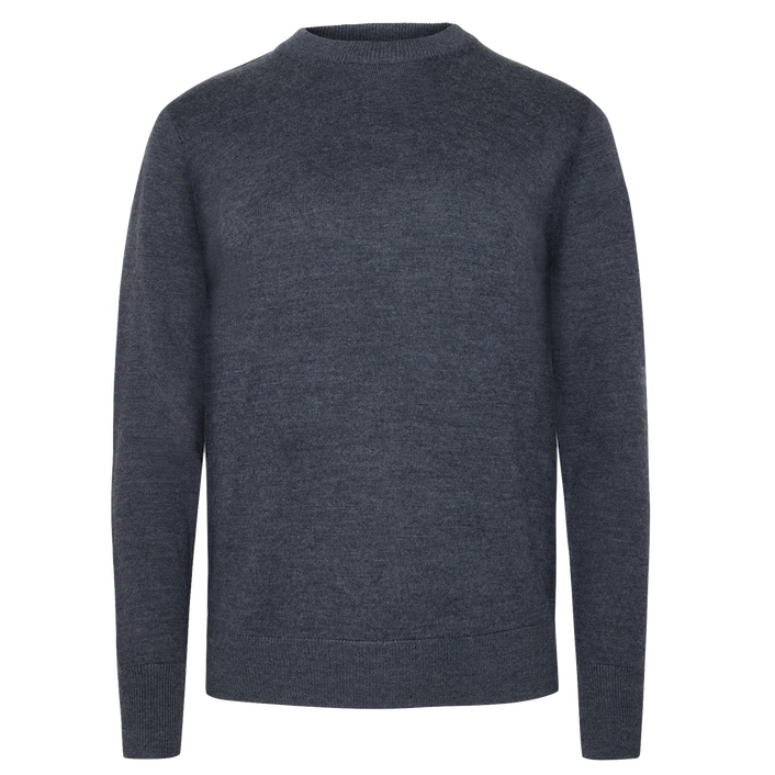 KnowledgeCotton Apparel KnowledgeCotton, Merino Crew Neck, dark grey melange, L