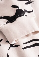 Dedicated Dedicated, Ystad Sweatshirt Papercut Horses, oat white, M