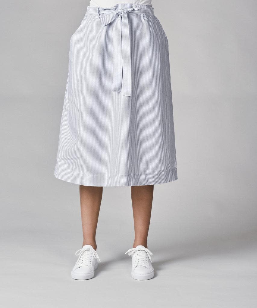 Klitmøller Klitmøller, Flora Skirt, white/navy, XS