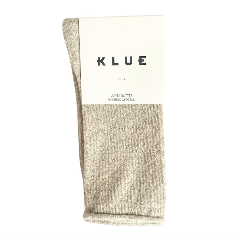 KLUE KLUE, Glitter Lurex Socks, beige, 36-40