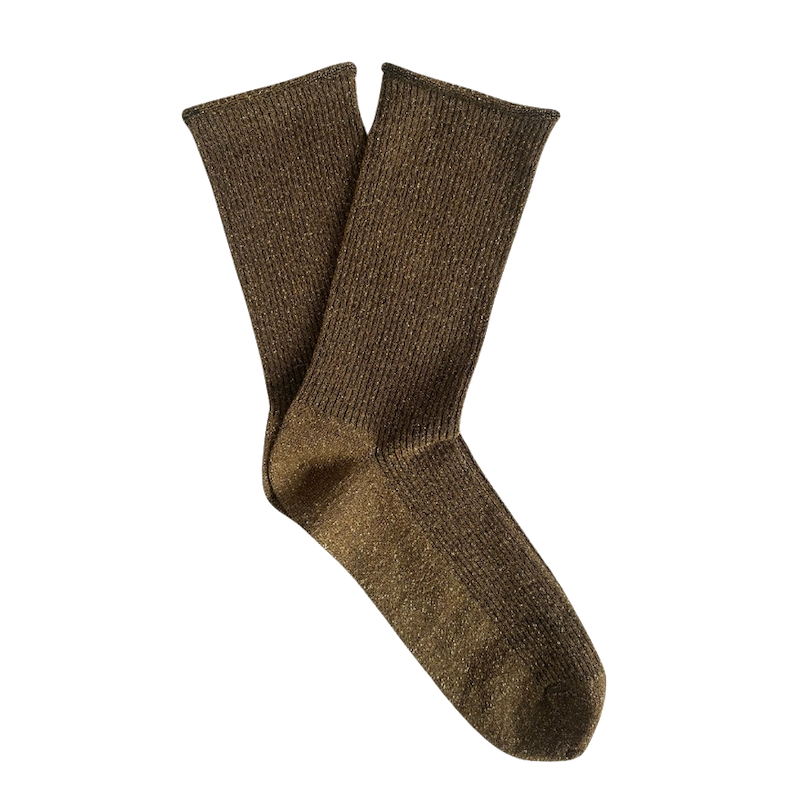 KLUE KLUE, Glitter Lurex Socks, caramel, 36-40