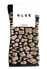 KLUE KLUE, Glitter Lurex Socks, leopard amber, 36-40