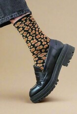 KLUE KLUE, Glitter Lurex Socks, leopard amber, 36-40