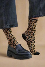 KLUE KLUE, Glitter Lurex Socks, leopard amber, 36-40