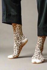 KLUE KLUE, Glitter Lurex Socks, leopard beige, 36-40