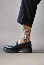KLUE KLUE, Glitter Lurex Socks, leopard beige, 36-40
