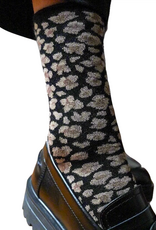 KLUE KLUE, Glitter Lurex Socks, leopard black, 36-40