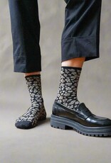 KLUE KLUE, Glitter Lurex Socks, leopard black, 36-40