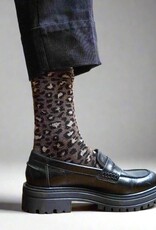 KLUE KLUE, Glitter Lurex Socks, leopard brown, 36-40