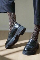 KLUE KLUE, Glitter Lurex Socks, leopard brown, 36-40