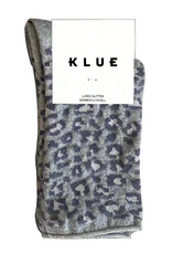 KLUE KLUE, Glitter Lurex Socks, leopard grey, 36-40