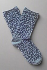 KLUE KLUE, Glitter Lurex Socks, leopard grey, 36-40