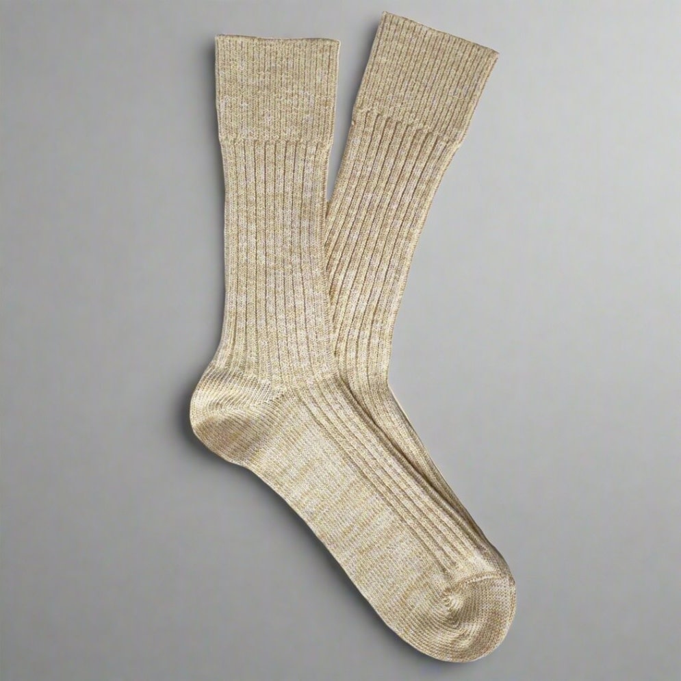 KLUE KLUE, Structured Cotton Socks, beige, 36-40