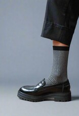 KLUE KLUE, Glitter Lurex Socks, stripes black, 36-40
