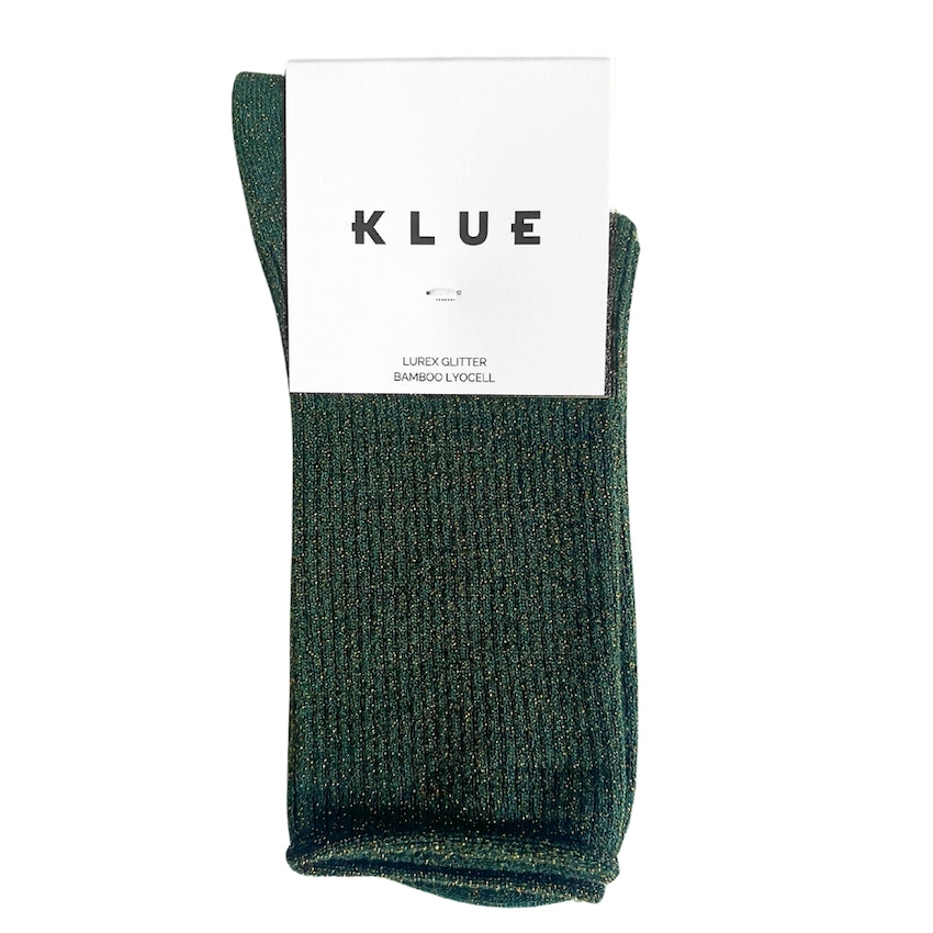 KLUE KLUE, Glitter Lurex Socks, green, 36-40