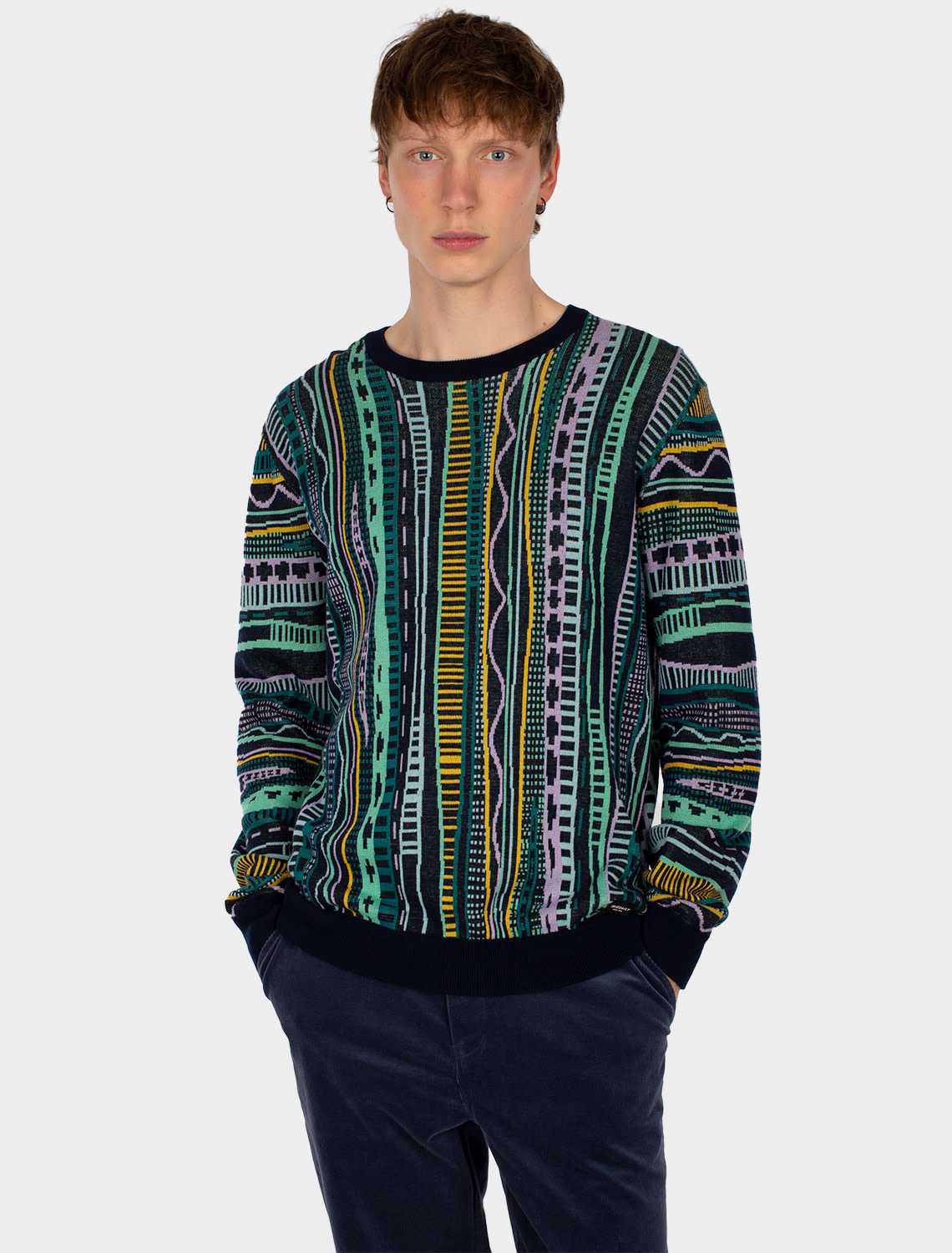 Iriedaily Iriedaily, Theodore Summer Knit, navy mint, L