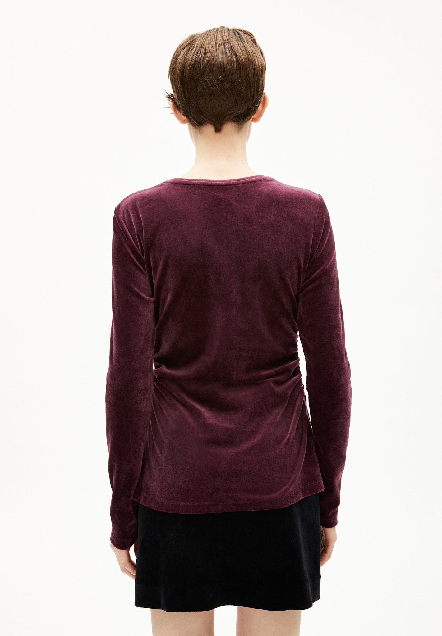 Armedangels Armedangels, Adaaja Lora Velvet, dark cranberry, L