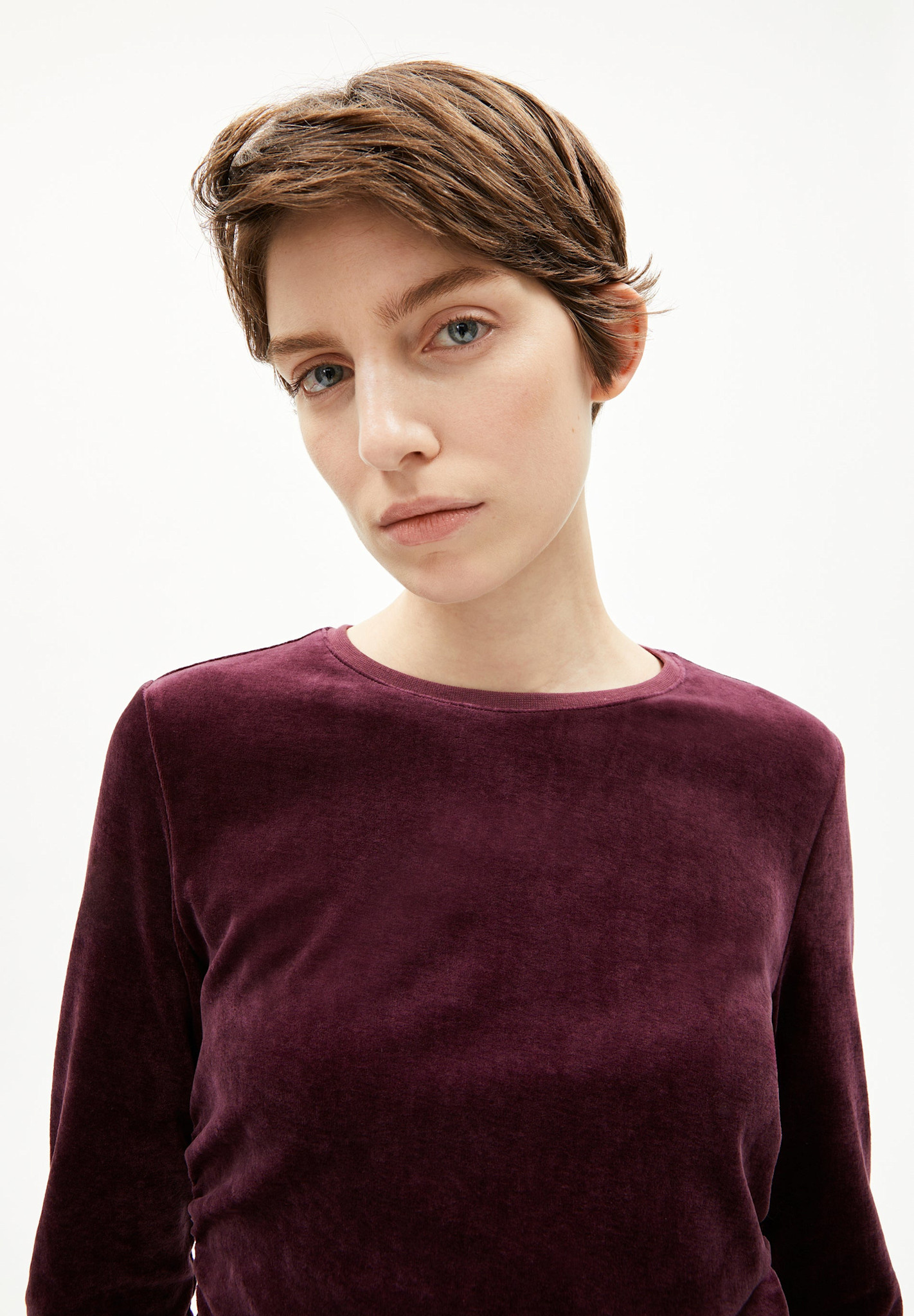 Armedangels Armedangels, Adaaja Lora Velvet, dark cranberry, M