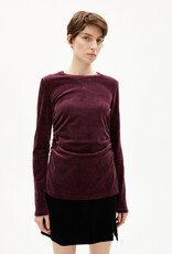 Armedangels Armedangels, Adaaja Lora Velvet, dark cranberry, S