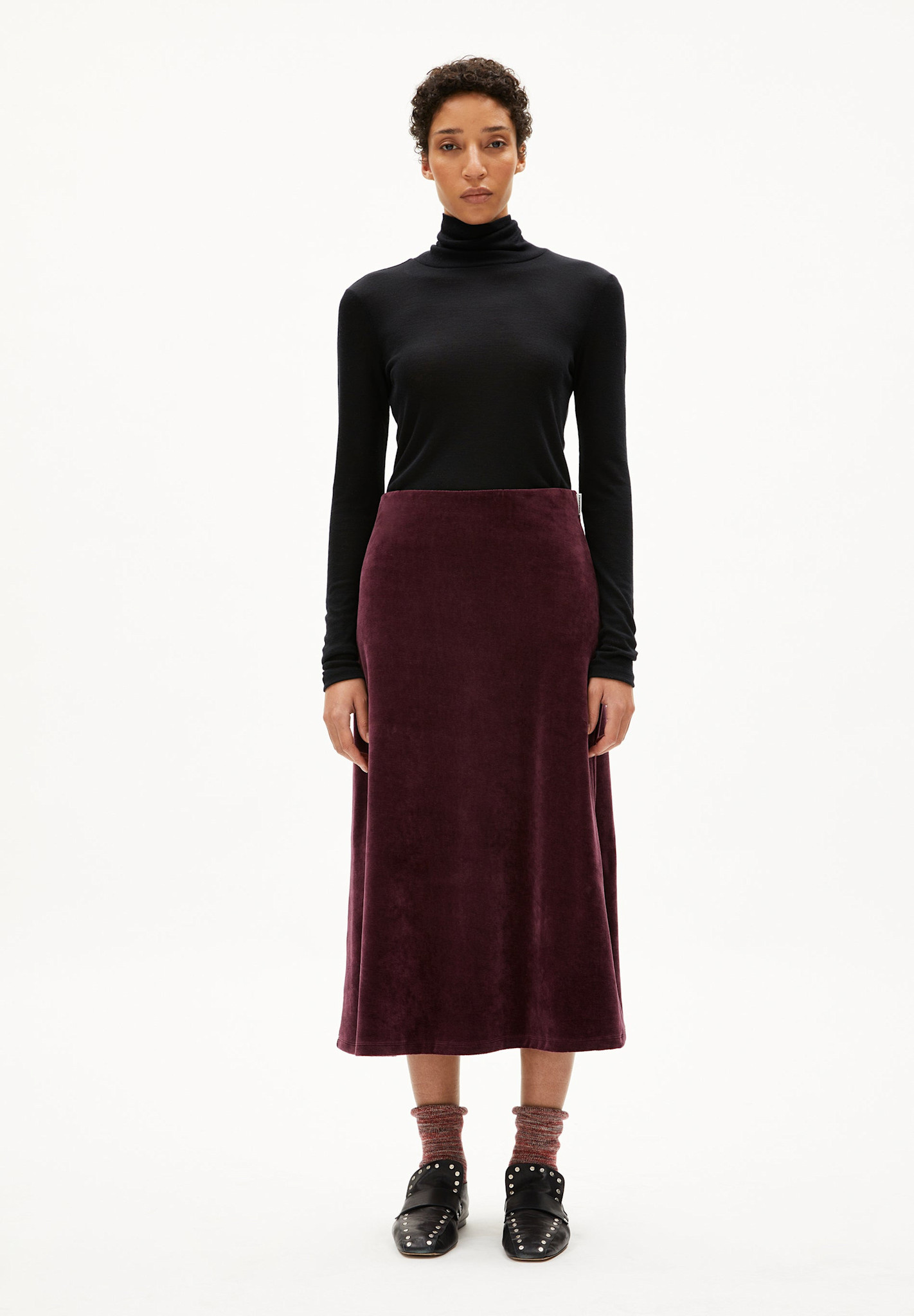 Armedangels Armedangels, Volagaa Velvet, dark cranberry, S