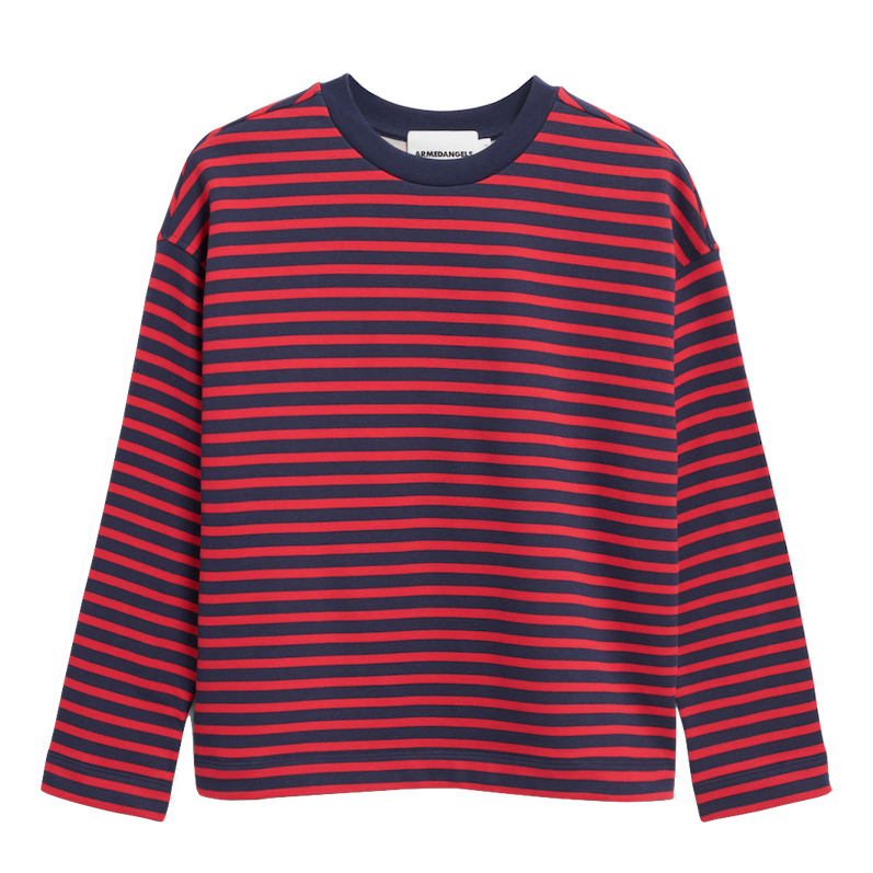 Armedangels Armedangels, Frankaa Maarlen Stripe, tinted navy-candy apple, L