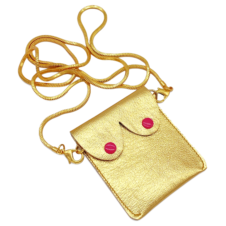 Alkemest, Boob Pouch Chain, gold metallic