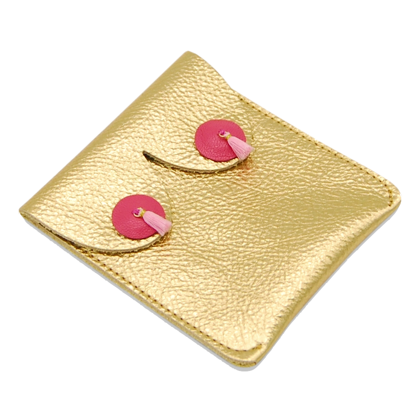 Alkemest, Boob Pouch Pompom, gold metallic